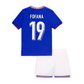 Frankrike Fofana 19 Matchtröjor Barn Hemma Fotbollströja EURO 2024